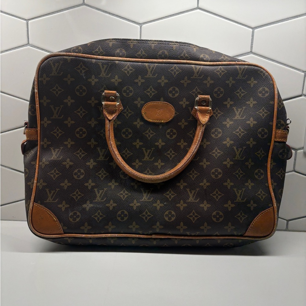 VINTAGE Louis Vuitton Brown Monogram Briefcase